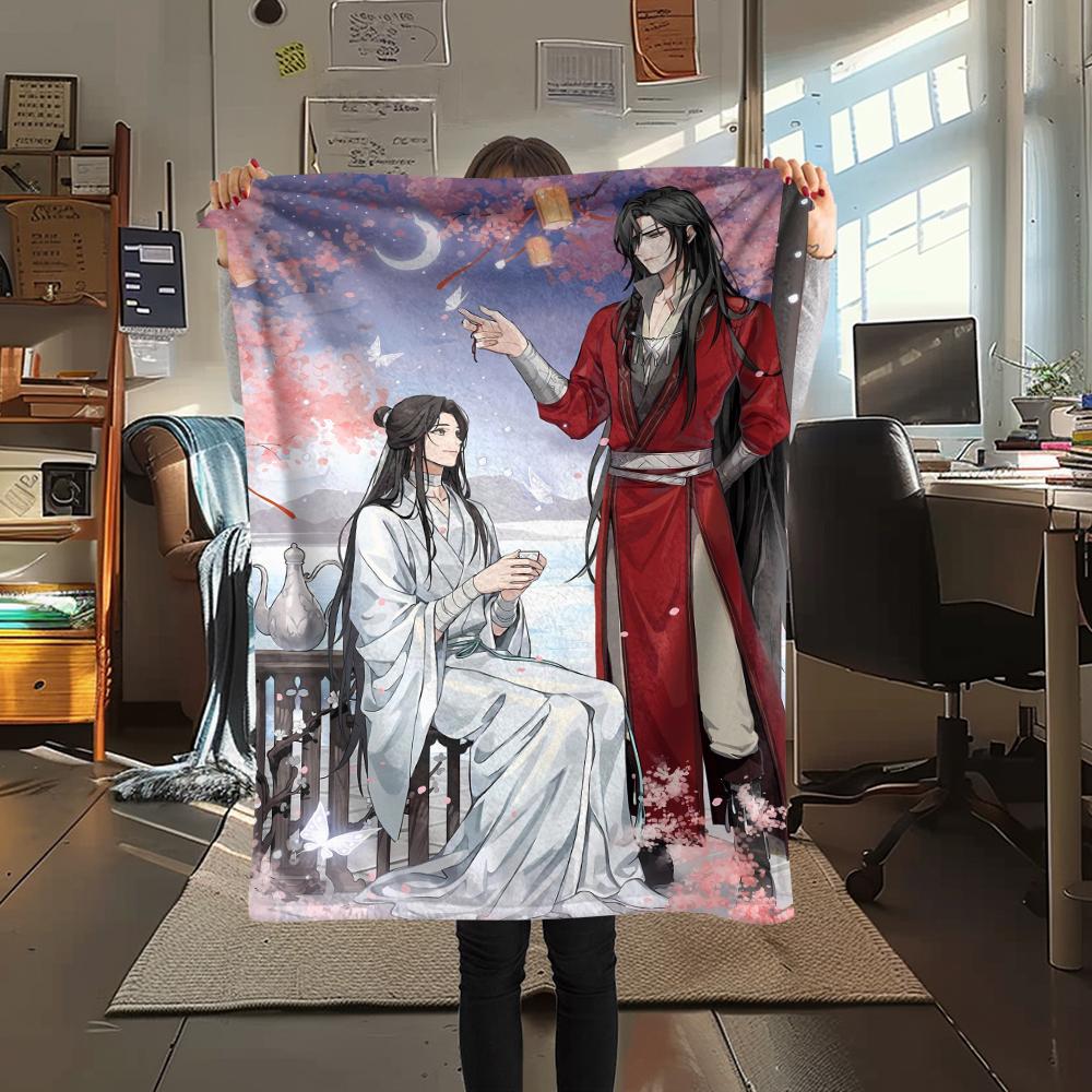 Heaven Official's Blessing Print Flannel Blanket,High Quality Comfortable for All Seasons,Home Decor,Warmth and Comfort,Perfect for Christmas Gifts