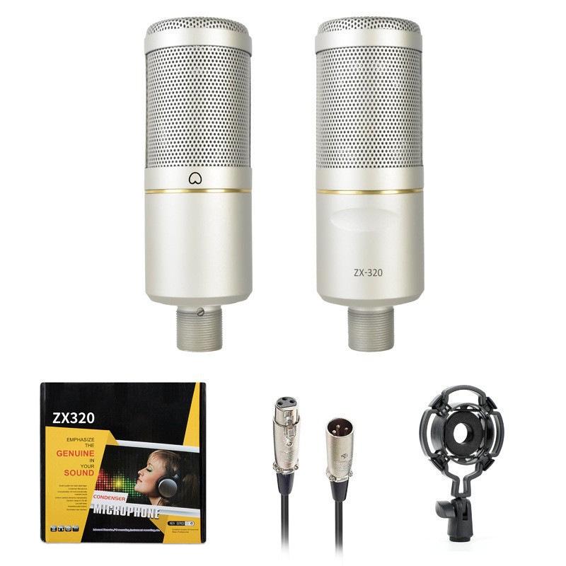 ZX320 Condenser Microphone 48V for Conference, Broadcast, Singing, and Recording