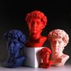 Dropship David Statue Bust Head Sculpture Cheap Red Blue White Resin the David Bust