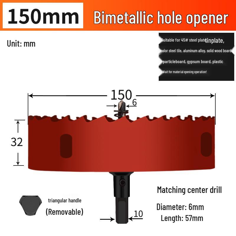 Bimetal Multifunctional Hole Saw for Wood, Gypsum, Metal & Plastic
