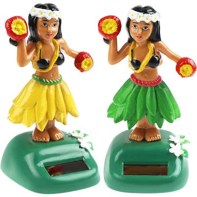New Solar Swinging Hawaiian Girl Doll Car Creative Ornaments Car Decorations Hula Girl Swinging Cartoon Car