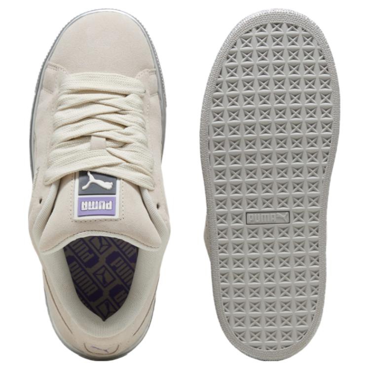 New PUMA Anti Slip Wear Resistant Low Top Skateboard Shoes Women's Beige Silver 401594-01