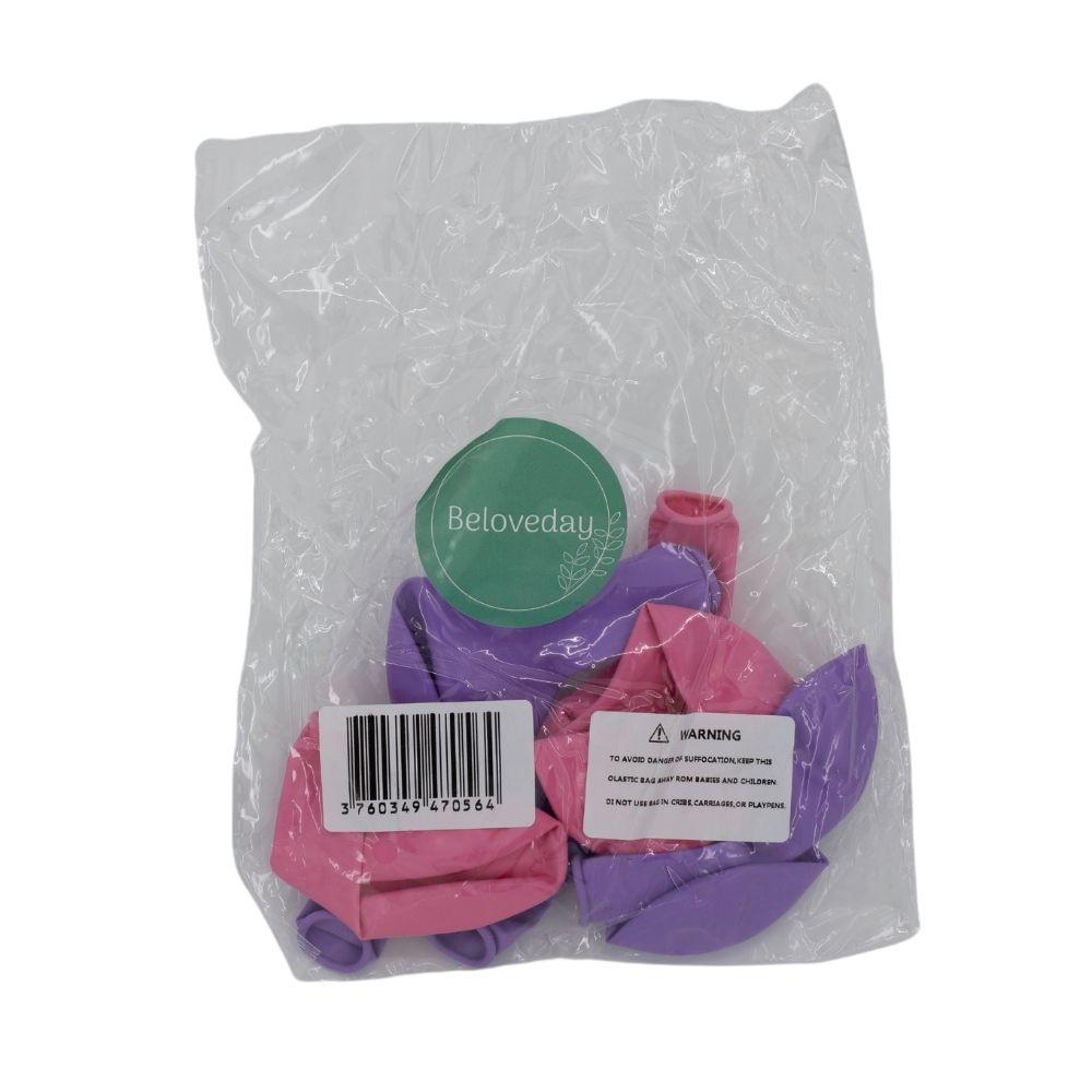 Lot de 10 ballons roses et violets