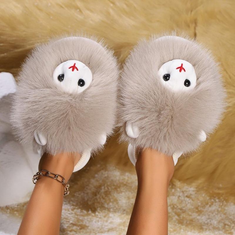 Moda 2024 Pantofole Calde e Pelose con Simpatico Cartone Animato Alpaca da Donna Invernali Nuove Pantofole da Interno Morbide in Camoscio Casa Casual Pantofole di Cotone da Donna