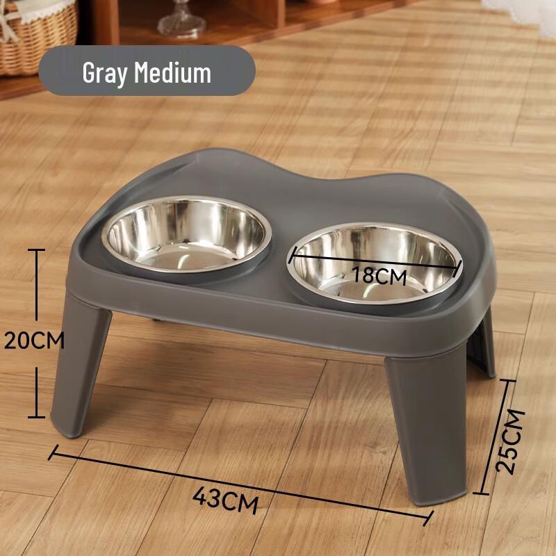 

Hoopet Elevated Stainless Steel Double Dog Bowl