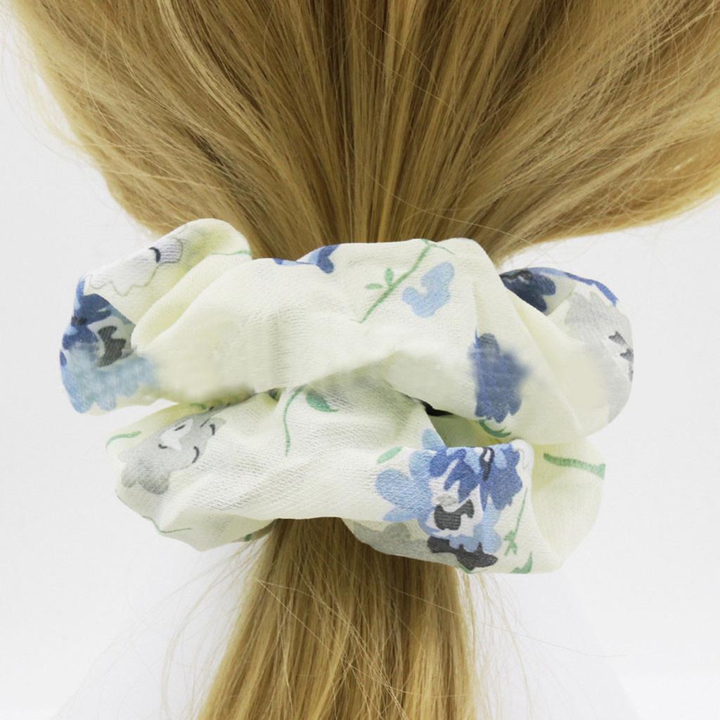 4Pcs Flower Hair Scrunchies Daisy Reusable Elastic Hair Bands Scrunchy for Campus Home Party Travel