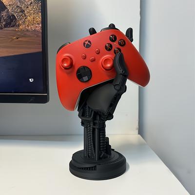 1pc Cyberpunk 3D Printed Game Controller Stand, Multi-Functional Desktop Organizer for Controllers and Phones, Ideal Gift for Gamers, Christmas Gift