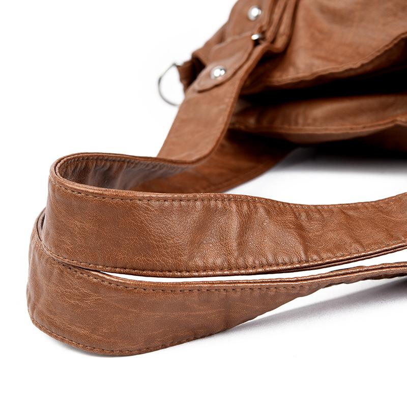 Τσάντα tote μεγάλης χωρητικότητας Ρετρό τσάντες ντιζάιν Μαλακό Pu δερμάτινο με πολλές τσέπες casual ανδρική τσάντα χιαστί ώμου