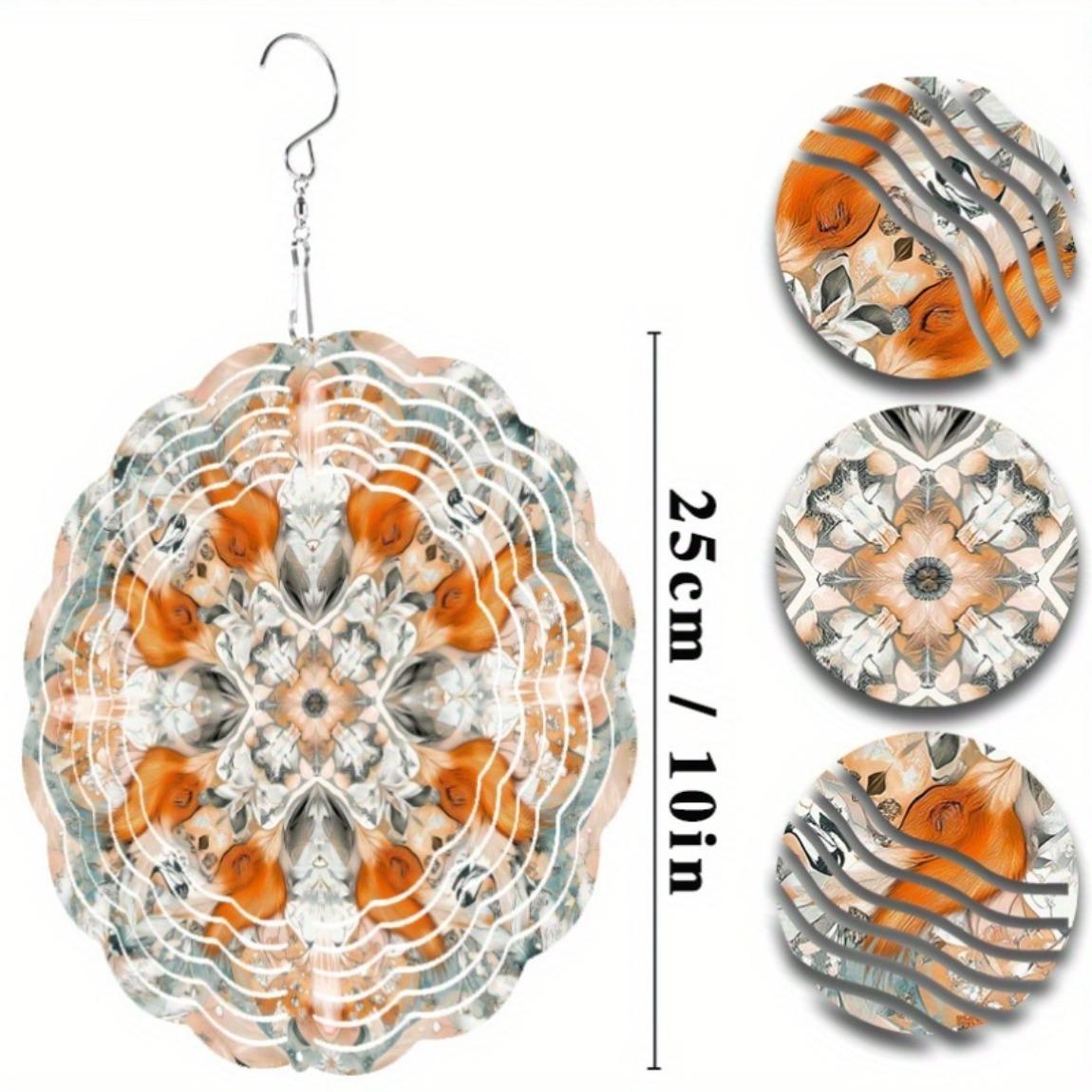 

Металлический колокольчик ветра с вращающимся на 360 градусов крючком, 25,4 см, художественный дизайн для сада, патио, весенне-летнее украшение, элегантный подарок для друга 01A