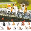 3/2/1PCS Gatos Estatueta de Pesca Escultura de Gato Sentado Pescando Pequeno Gato Bonito Ornamento de Resina Mobiliário Decorativo Para Aquário