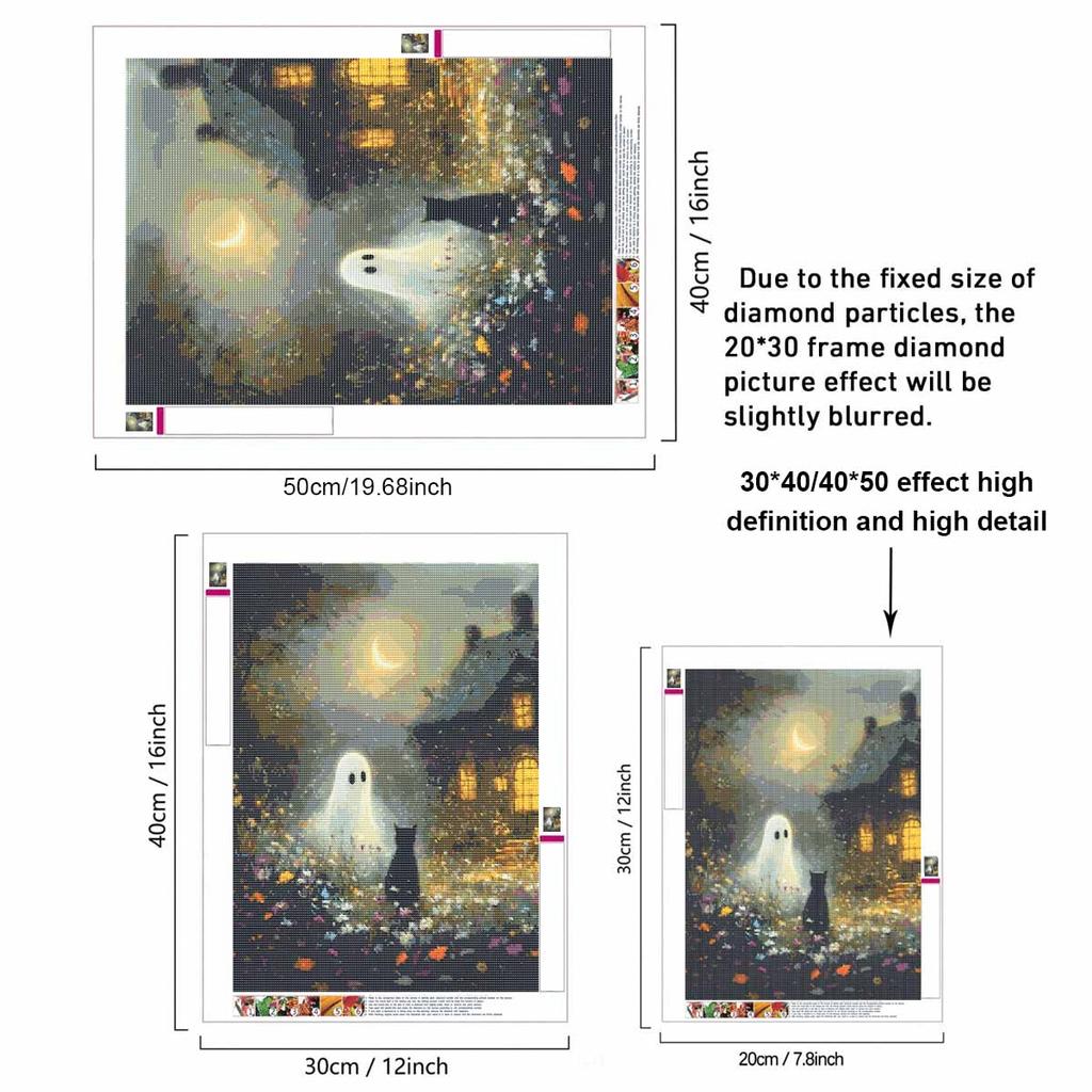 DIY Diamond Painting Canvas Moonlight Night Cat Design 5D Full Drill Art Creative Leisure Craft Home Decor Wall Decoration