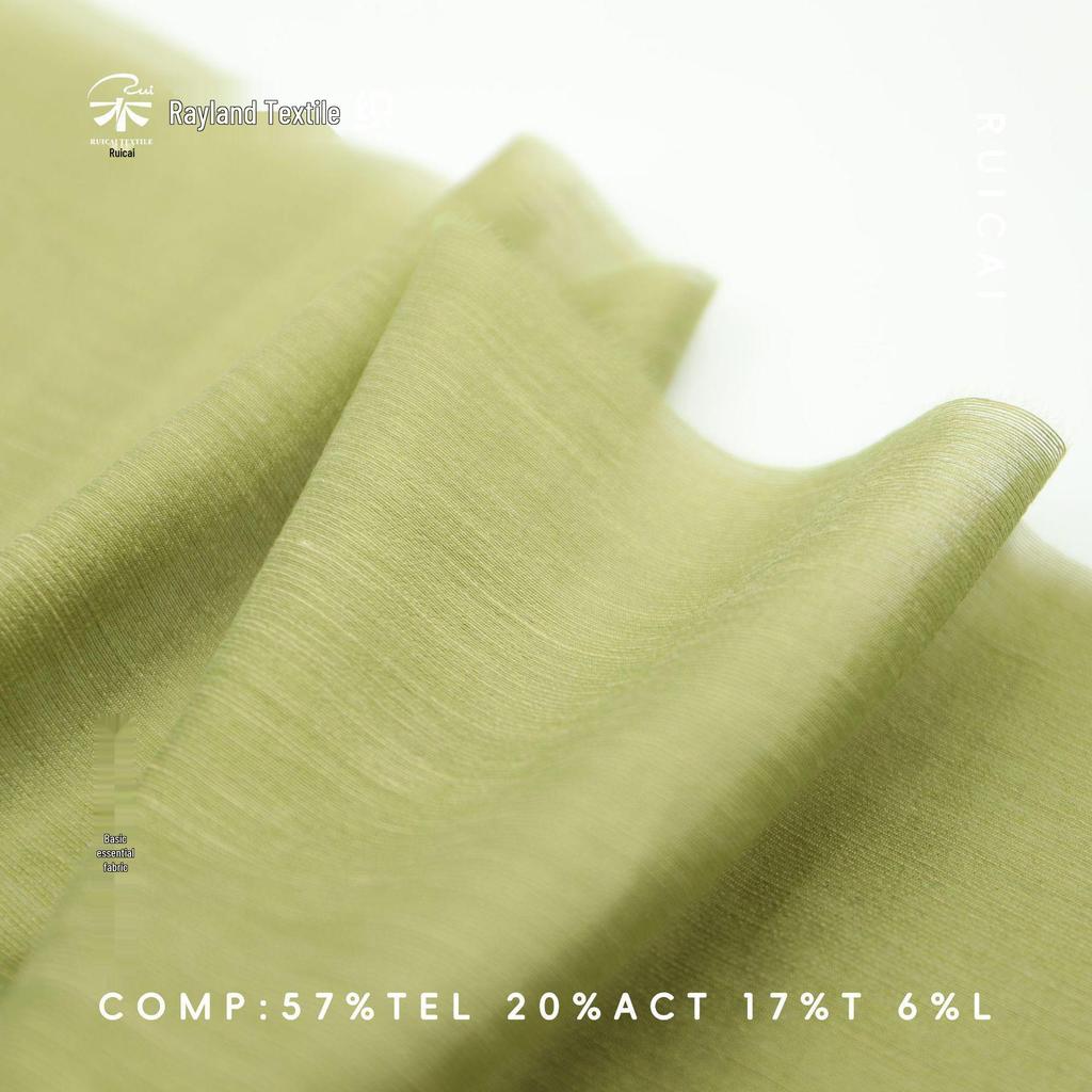 Tencel Linen Acetate Lightweight Solid Color Woven Fabric for Spring/Summer Sun Protection Shirt Dress