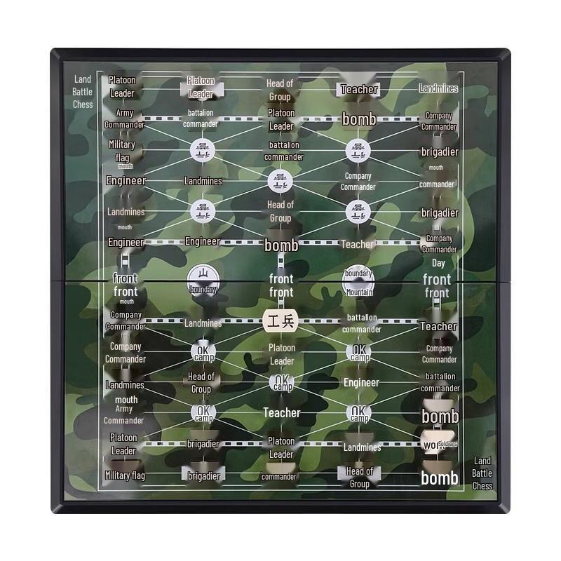 Wenniu Camouflage Magnetic Folding Army Chess Set