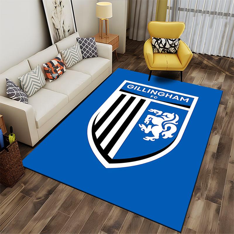 Gillingham FC Logo On Blue Carpet Suitable As a Non-slip Mat for the Living Room or Bedroom Sofa