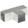 VidaXL Connecteurs de poteau 4 pcs Forme en T Métal galvanisé 91x91 mm