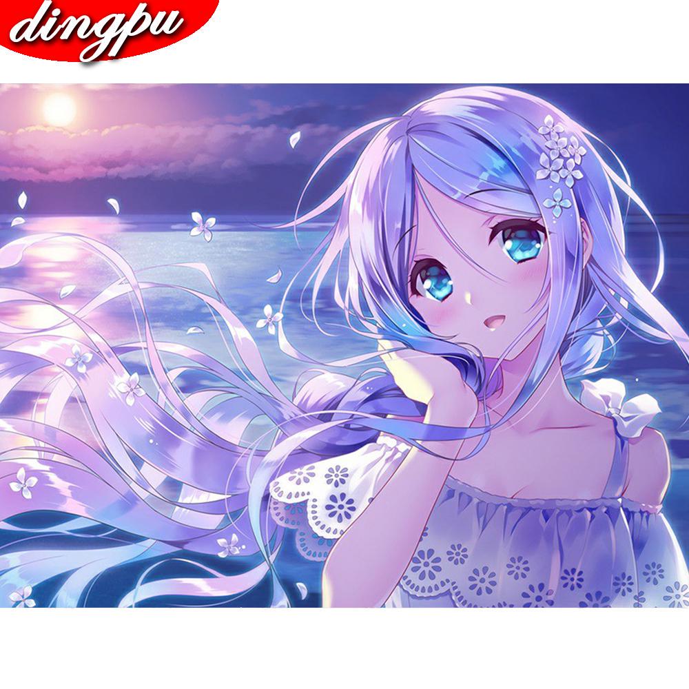 Full Round Mosaic Diamond Embroidery Sailor Moon 5D DIY Diamond Painting Cross Stitch Home Decoration Painting Kits