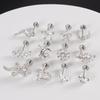 1pcs Surgical Steel Zircon Ear Stud Labret Stud Lip Ring Cartilage Helix Lobe Conch Piercing Moon Earrings Body Piercing Jewelry