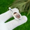 Oval Natural Bird Eye Jasper 925 Sterling Silver Bezel Artisan Pendant Jewelry