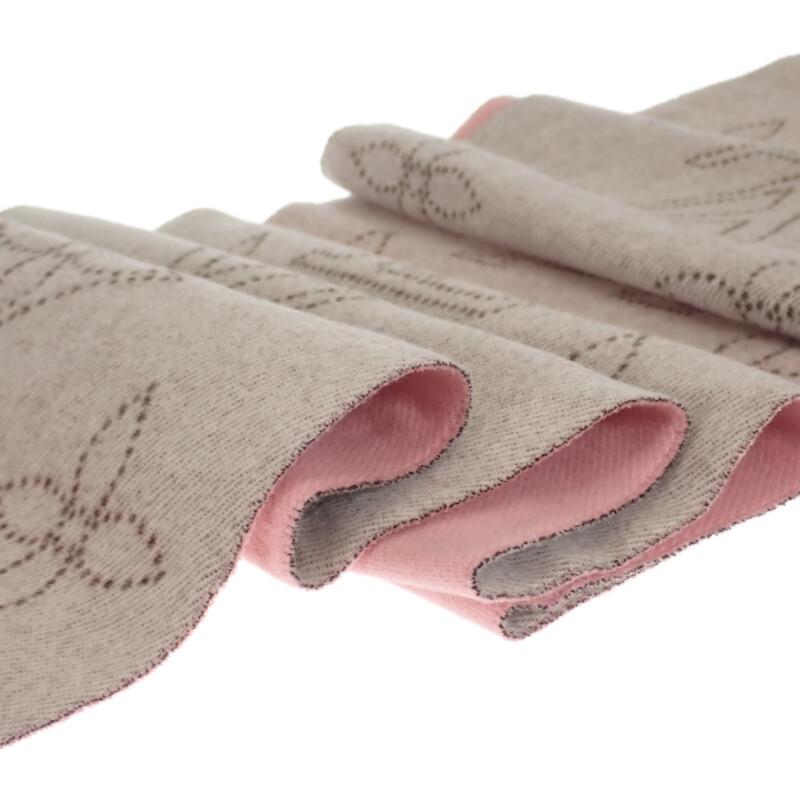 LOUIS VUITTON  M79402 Scarf Grey Rose cashmere/wool Women