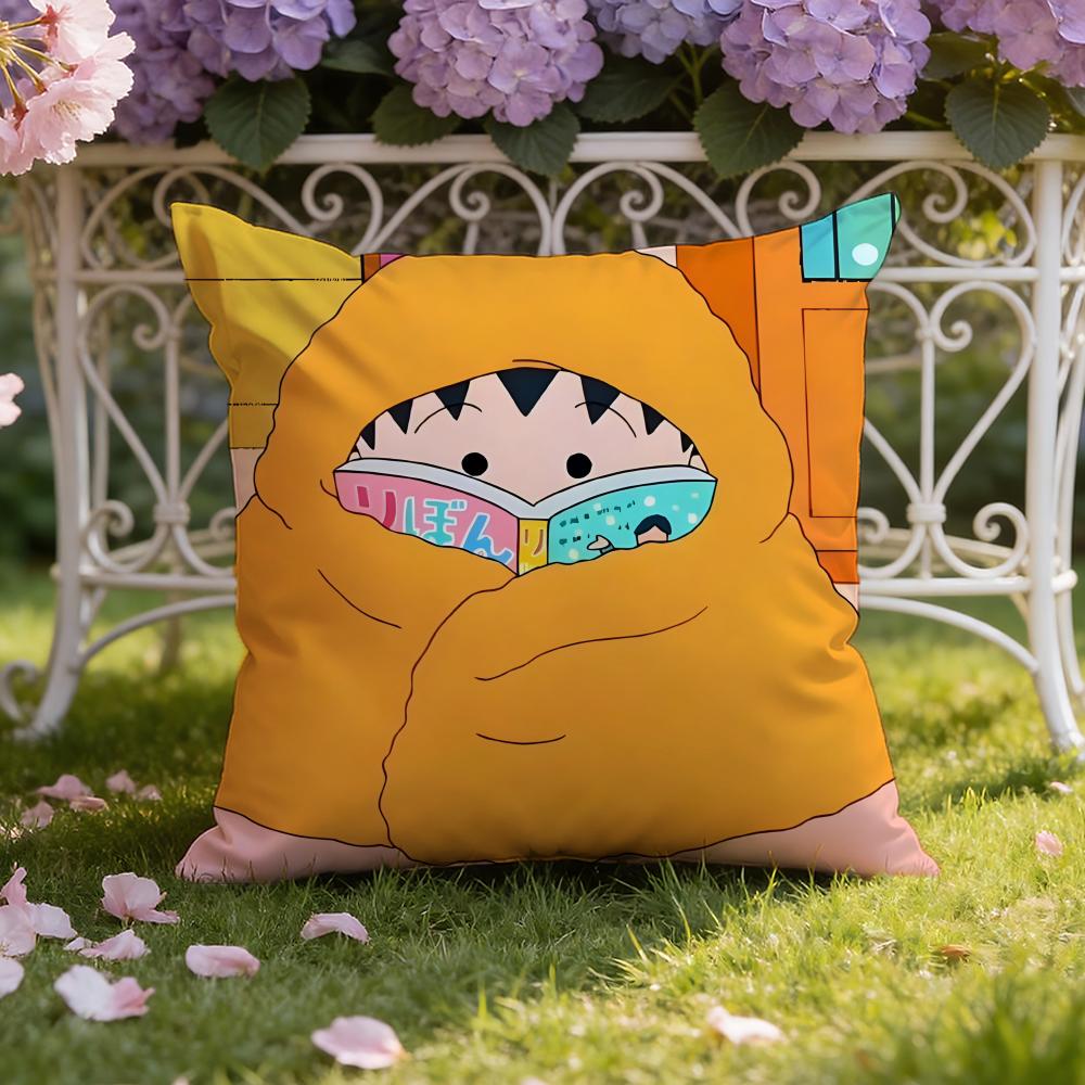 Cute anime C-Chibi M-Maruko Chan Cushion Cover Home & Car Dual-Scene Pillow Cover: Reversible for Premium Comfort