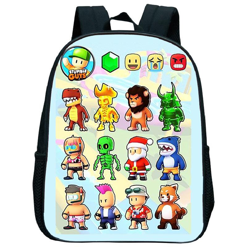 Stumble Guys Nursery Backpack Stumble Game Children Kindergarten Toddlers Student Schoolbag Shoulder Bag Kids Bags