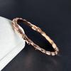 Women's Hand Bracelets Stainless Steel Rose Gold Color Bamboo Cuff Bangles Pulsera High Quality Luxury Jewelry Accessories