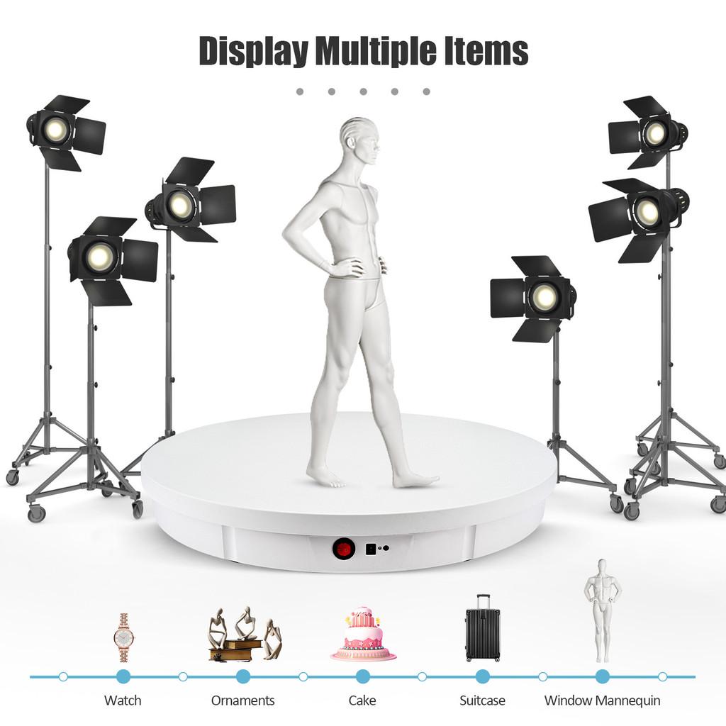 30/42/52CM 100KG Rotating Display Stand 360° Panoramic Automatic Display Table Photography Backdrop Shooting Booth Turntable