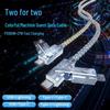 Multifunctional Luminous Zinc Alloy 2-in-2 Fast Charging Cable for Mobile Phones