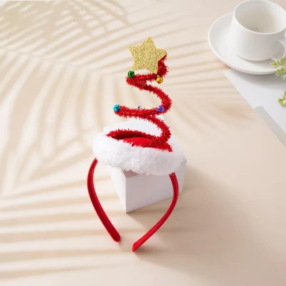 Santa's Hat Christmas Tree Hair Hoop Spring Children Headwear  Xmas Hair Accessories