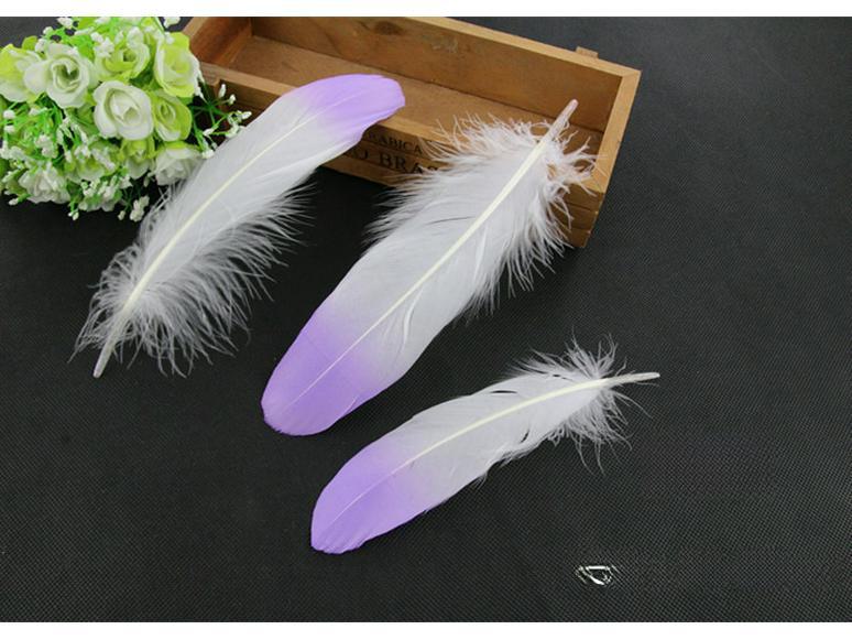DIY Feather Jewelry Accessories: Large Floating Gold Feather, Small Straight Knife, Spray Gold Gradient Feather