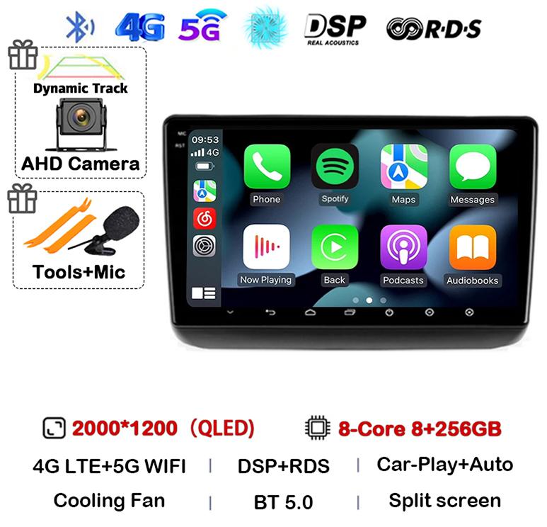 Android 14 Auto Carplay WIFI+4G For Jeep Grand Cherokee WK2 2013 - 2020 Car Radio GPS Navigation Multimedia Video Player Stereo