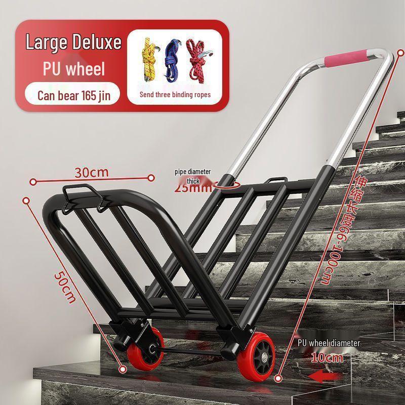 Kompakter Treppensteiger-Schwerlastwagen: Tragbarer Handwagen für einfachen Gepäcktransport