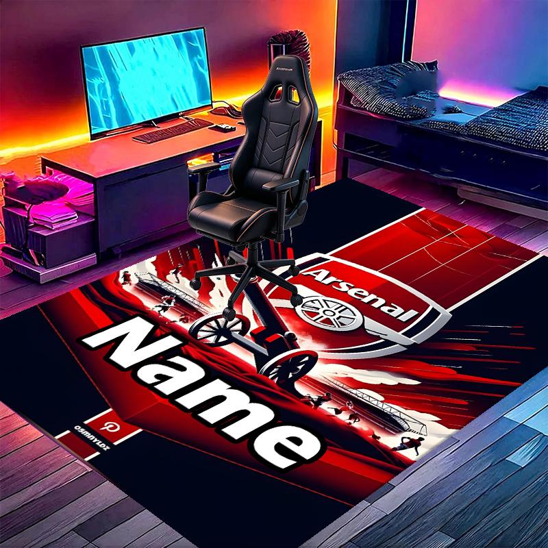 Custom Name Personalized Arsenal F.C Print Carpet, Versatile Home Decor Rug, for Playroom, Apartment, Balcony, Entryway, Hallway Gift