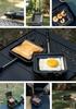 CAMPING MOON Hot Sandwich Maker, Single Burner, Gas or Direct Fire, Compact, Aluminum, with Canvas Case (BKTT-1315+B)
