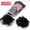 Children's Extra Thick Black Elastic Hair Ties - No Damage, High Elasticity