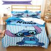 3pcs Custom Name Stitch Bedding Set Duvet Cover Closure Includes 1 Duvet Cover & 2 Pillowcases, Soft and Comfortable for All Seasons.