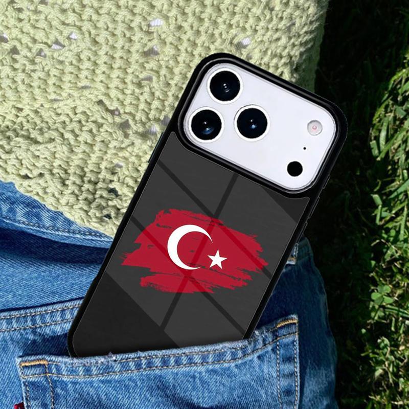 Turkei Turkey Ataturk Flag Soft Phone Case For iPhone 17 AIR 16 Pro Max 15 14 Pro 11 12 13 Shockproof Silicone Cover