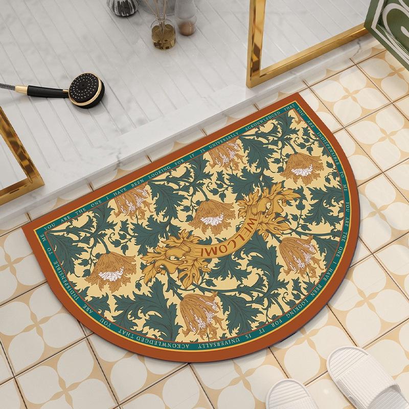 Americká retro polokulatá koupelnová podložka absorpční rychleschnoucí toaleta toaletní podložka na dveře Diatom bahenní protiskluzová podložka na dveře