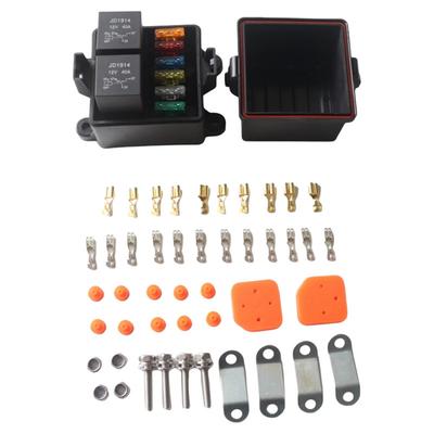 Cutie releu siguranțe cu 6 căi 12V cu relee de 40A cu 5 pini și siguranțe pentru mașină, camion