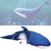 Blue 50cm Whale Short Ocean Plush Toy  Nap Pillow Lumbar Support Children Gift