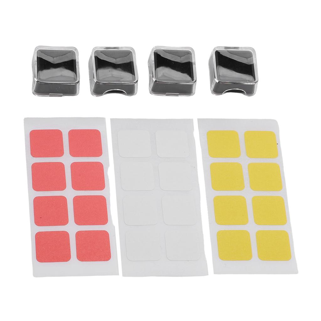 4PCS Double Layer Keycaps with Transparent Cover Removable Stickers ABS Mechanical Keyboard Replacement Keycaps