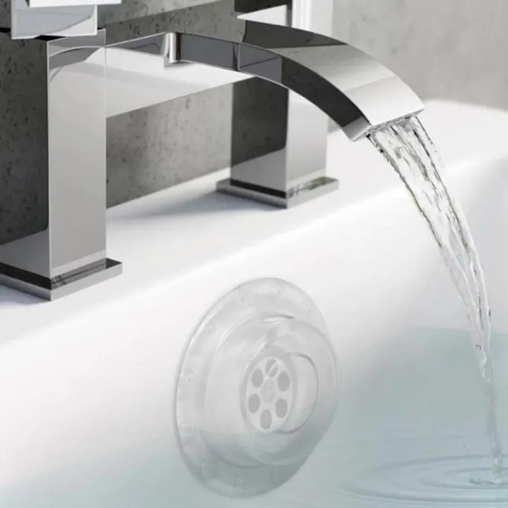 PVC Bath Overflow Drain Cover Anti-overflow Bathtub Tray Stopper Add Extra Inches Water for Tub Warmer Bathroom Accessories