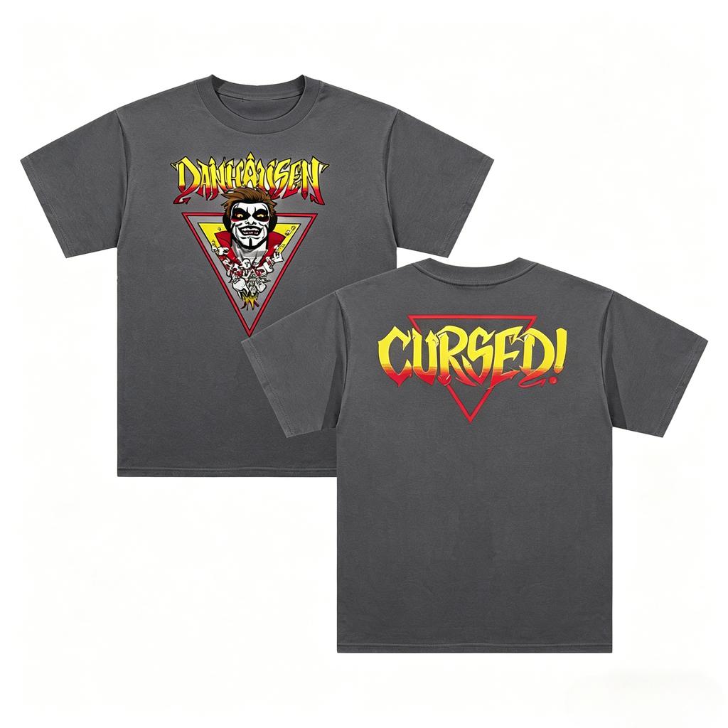 Danhausen Cursed Tshirt  New Star Crewneck Short Sleeve Cotton Tee Women Clothing Unisexs Clothing Streetwear Summer T Shirt