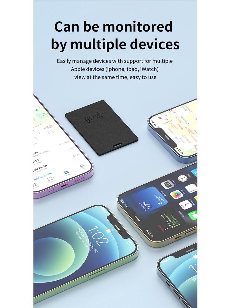 Wireless Charging Wallet with Global Positioning and Anti-Lost Tracker for Suitcases