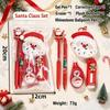5pcs Practical Santa Series Christmas Stationery Set 5-in-1 School Writing Supplies Gel Pen Eraser Christmas Gift