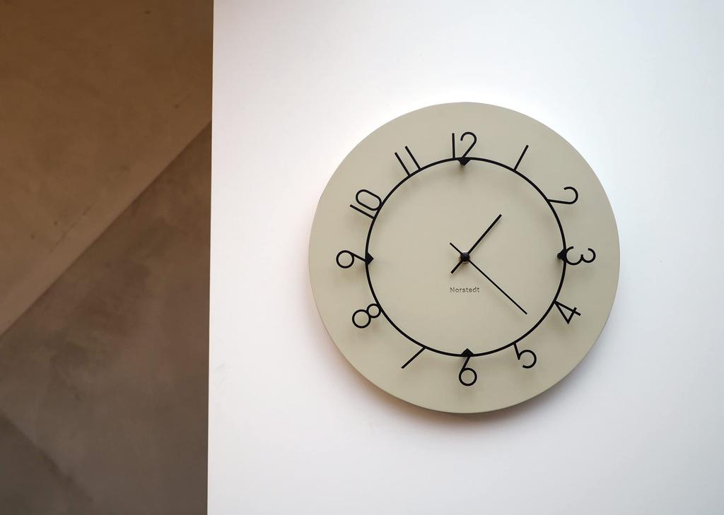 Interform Wall Clock Lou CL-4317BE Beige Black Sweep Movement