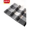 Hengyuanxiang Unisex Pure Wool Plaid Scarf