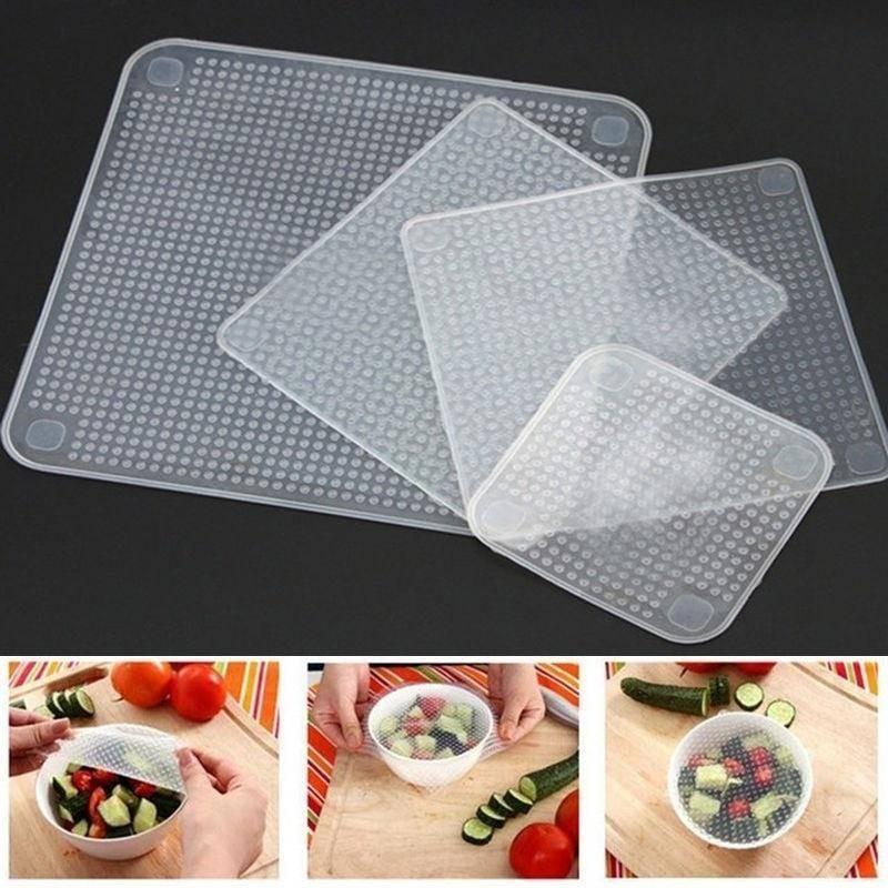 Transparent Silicone Reusable Food Wrap Versatile Microwave Bowl Lid Kitchen Cover