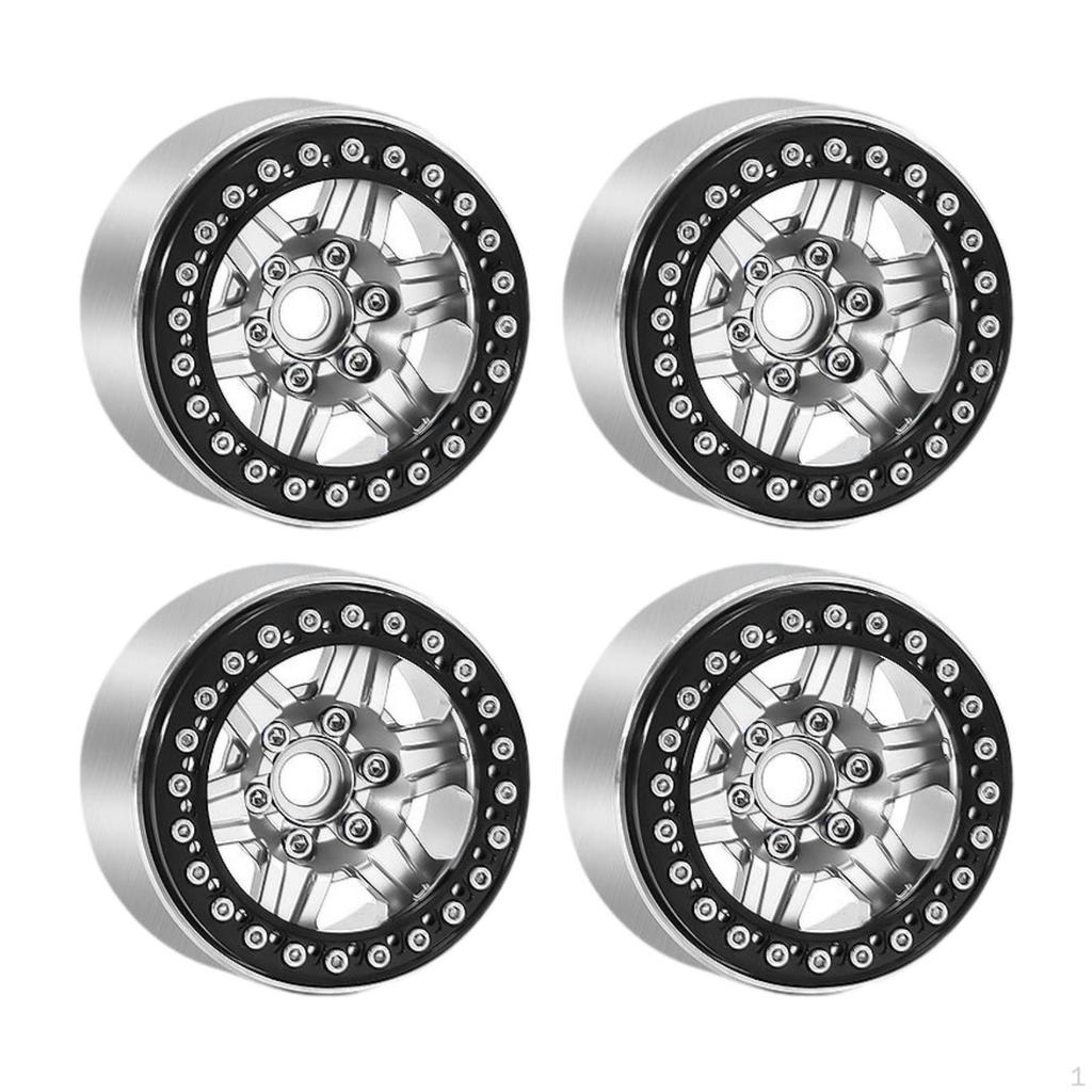 4 Pieces Race Car Wheel Hub Tires Accessories Professional Easy Installation 2 Inch Dia Sturdy RC