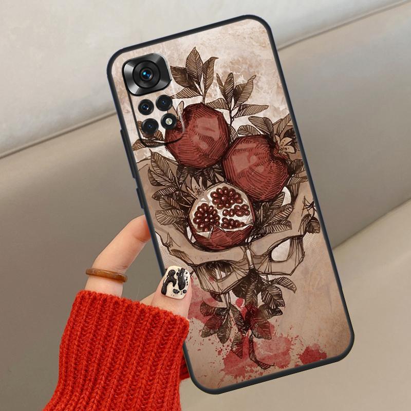 

Чехол для телефона Food Fruit Красный Гранат для Xiaomi Redmi Note 14 13 12 11 10 15 Pro Plus Чехол для Redmi 15 C 13C 10C 12C 14C Redmi 10